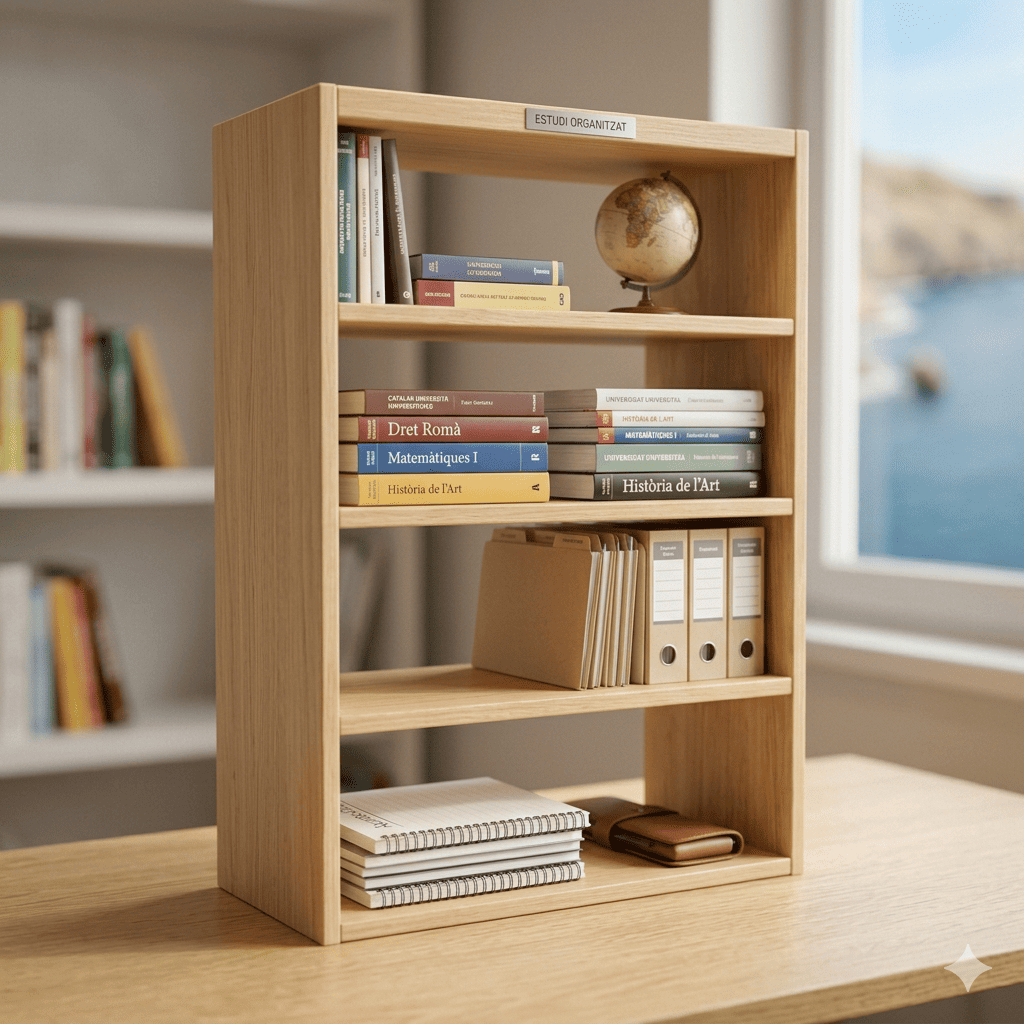 Prestatgeria modular estil fusta clara