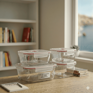Pack de 4 tàpers de vidre hermètics